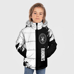 Куртка зимняя для мальчика Ramones краски абстракция, цвет: 3D-черный — фото 2
