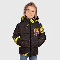 Куртка зимняя для мальчика Barcelona краски текстура, цвет: 3D-черный — фото 2