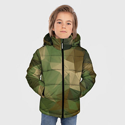 Куртка зимняя для мальчика Камуфляжный геометрический паттерн, цвет: 3D-черный — фото 2