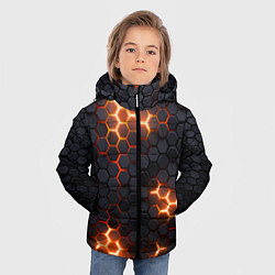 Куртка зимняя для мальчика Неоновый желтый, цвет: 3D-светло-серый — фото 2