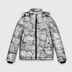 Куртка зимняя для мальчика Каменная стена текстура, цвет: 3D-светло-серый