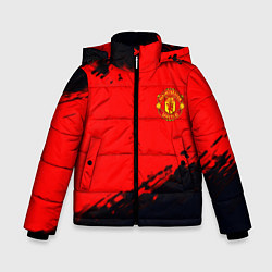 Куртка зимняя для мальчика Manchester United colors sport, цвет: 3D-светло-серый