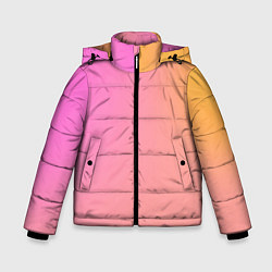 Куртка зимняя для мальчика Розово-желтый градиент, цвет: 3D-светло-серый