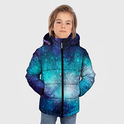 Куртка зимняя для мальчика Космические туманности, цвет: 3D-красный — фото 2