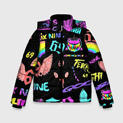 Зимняя куртка для мальчика 6ix9ine logo rap bend