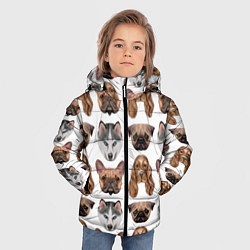Куртка зимняя для мальчика Текстура собак, цвет: 3D-черный — фото 2