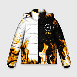 Куртка зимняя для мальчика Opel огонь текстура, цвет: 3D-черный