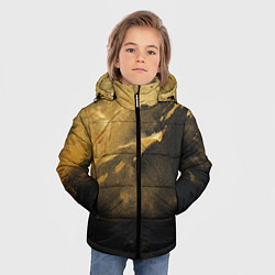 Куртка зимняя для мальчика Золотое напыление на черном, цвет: 3D-черный — фото 2