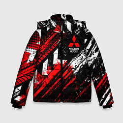 Куртка зимняя для мальчика Mitsubishi - sport style, цвет: 3D-черный