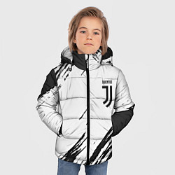 Куртка зимняя для мальчика Ювентус текстура спорт клуб, цвет: 3D-черный — фото 2