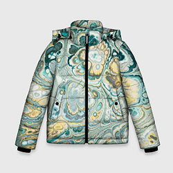 Куртка зимняя для мальчика Абстрактный разноцветный узор, цвет: 3D-красный