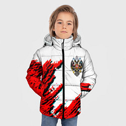 Куртка зимняя для мальчика Россия герб империя, цвет: 3D-черный — фото 2