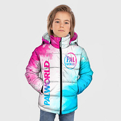 Куртка зимняя для мальчика Palworld neon gradient style вертикально, цвет: 3D-черный — фото 2