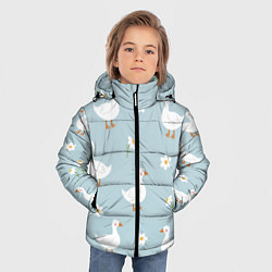 Куртка зимняя для мальчика Гусиный узор, цвет: 3D-красный — фото 2