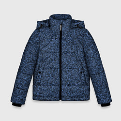 Зимняя куртка для мальчика Тёмный синий паттерн мелкая мозаика