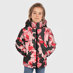 Куртка зимняя для мальчика Розовый камуфляж из котов, цвет: 3D-светло-серый — фото 2