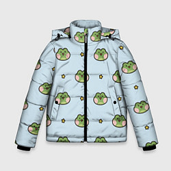 Зимняя куртка для мальчика Паттерн с лягушками