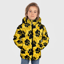 Куртка зимняя для мальчика Dogs paws, цвет: 3D-черный — фото 2