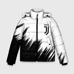 Куртка зимняя для мальчика Ювентус краски спорт, цвет: 3D-черный