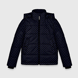 Зимняя куртка для мальчика Чёрный паттерн в синий горошек