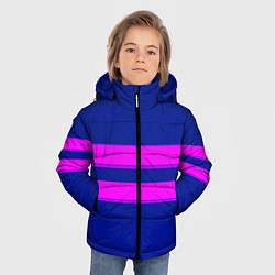 Куртка зимняя для мальчика Фриск frisk Undertale полосы, цвет: 3D-красный — фото 2