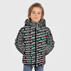 Куртка зимняя для мальчика Kojima glitch pattern studio, цвет: 3D-светло-серый — фото 2