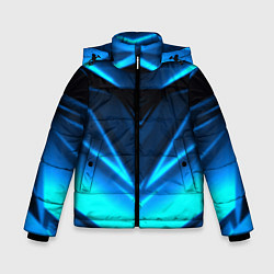 Зимняя куртка для мальчика Geometry stripes неон