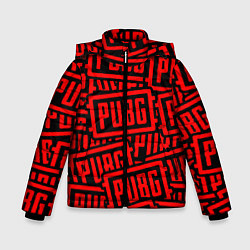 Куртка зимняя для мальчика PUBG pattern games, цвет: 3D-красный