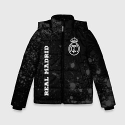 Куртка зимняя для мальчика Real Madrid sport на темном фоне вертикально, цвет: 3D-черный