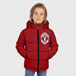 Куртка зимняя для мальчика Manchester United отпечатки, цвет: 3D-красный — фото 2