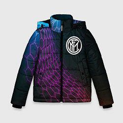 Зимняя куртка для мальчика Inter футбольная сетка