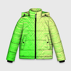 Зимняя куртка для мальчика Зелёные градиентные линии