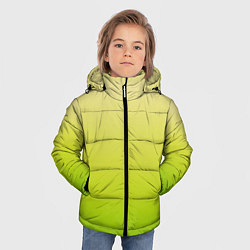 Куртка зимняя для мальчика Градиент лимонный жёлто-салатовый, цвет: 3D-светло-серый — фото 2
