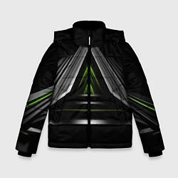 Зимняя куртка для мальчика Black green abstract nvidia style