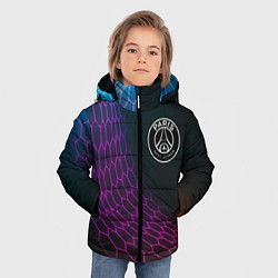 Куртка зимняя для мальчика PSG футбольная сетка, цвет: 3D-черный — фото 2