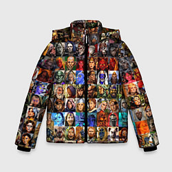 Куртка зимняя для мальчика Портреты всех героев, цвет: 3D-черный