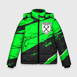 Куртка зимняя для мальчика West Ham sport green, цвет: 3D-черный