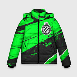 Куртка зимняя для мальчика Club Brugge sport green, цвет: 3D-черный