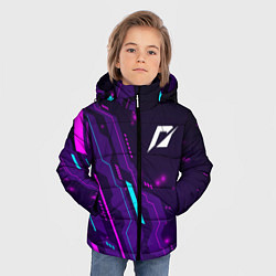 Куртка зимняя для мальчика Need for Speed neon gaming, цвет: 3D-черный — фото 2