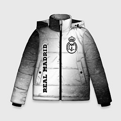 Куртка зимняя для мальчика Real Madrid sport на светлом фоне вертикально, цвет: 3D-черный
