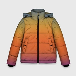 Куртка зимняя для мальчика Градиент цвета заката, цвет: 3D-черный