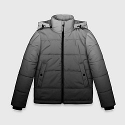 Куртка зимняя для мальчика От серого к черному оттенки серого, цвет: 3D-черный