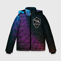 Куртка зимняя для мальчика Roma футбольная сетка, цвет: 3D-черный