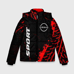 Куртка зимняя для мальчика Nissan red sport tires, цвет: 3D-черный
