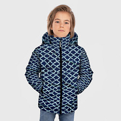 Куртка зимняя для мальчика Ромбичный узор, цвет: 3D-светло-серый — фото 2