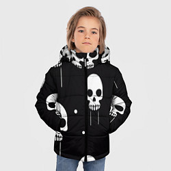 Куртка зимняя для мальчика Слёзы черепов, цвет: 3D-светло-серый — фото 2