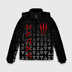 Куртка зимняя для мальчика Знаки начальной магии из The witcher, цвет: 3D-красный