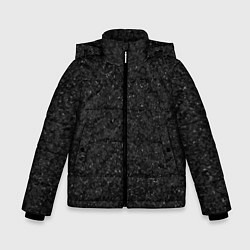 Куртка зимняя для мальчика Текстура мокрый асфальт тёмный серый, цвет: 3D-черный