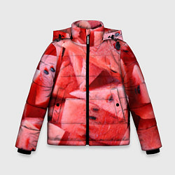 Куртка зимняя для мальчика Арбузные ломти, цвет: 3D-светло-серый