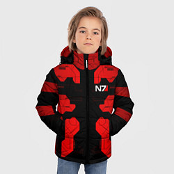 Куртка зимняя для мальчика Mass Effect - Red armor, цвет: 3D-черный — фото 2